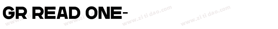 GR Read One字体转换